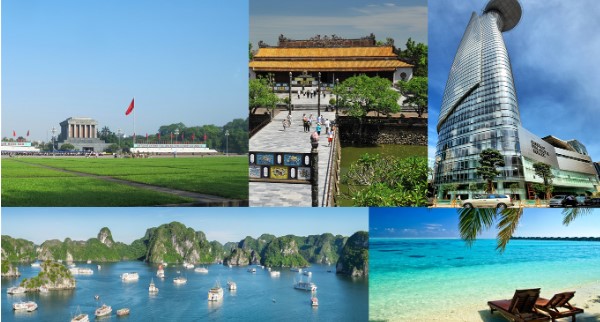 Hình ảnh đất nước Việt Nam tươi đẹp với phong cảnh non nước hữu tình