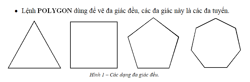 Vẽ hình đa giác trong CAD bằng lệnh Polygon